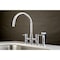 Kingston Brass Concord 2-Handle Bridge Kitchen Faucet W/Brass Side Sprayer, Chrome KS8271DLBS - alternate 5